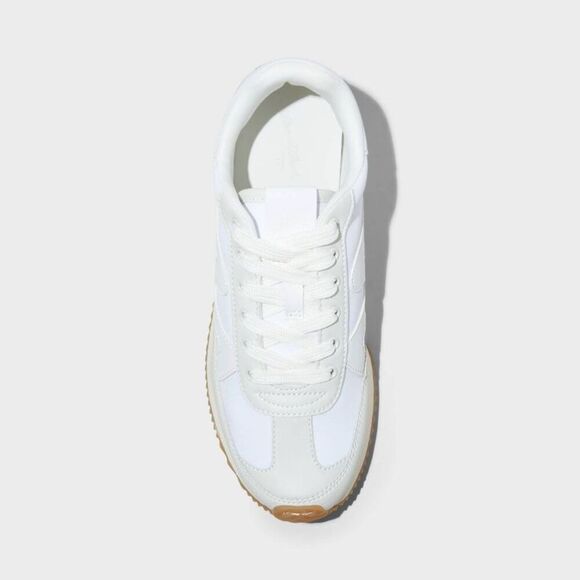 Universal Thread - Women's Low Top Faux Leather Lace White - Picture 3 of 14